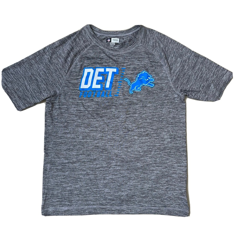 Detroit Lions NFL Football Short Sleeve T-Shirt Grey Cool Team Apparel Size M T3